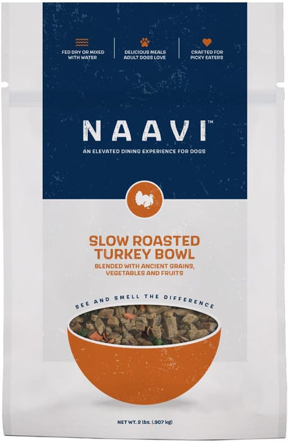 Slow Roasted Turkey Bowl with Ancient Grains, Vegetables & Fruits, Premium Dog Food Topper for Adult Dogs - 2lb