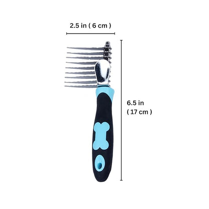 SunGrow Poodle Dog & Bunny Comb Dematting and Detangler Long Hair, Thick Undercoat Brush, for Rabbit, Persian, Maine coon Cat