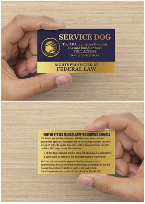 Small Service Dog Sling Carrier with ID Tag | EZ-Sling for Small Dogs | Includes Five Service Dog Law Handout Cards