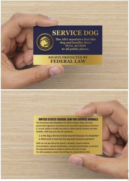 Small Service Dog Sling Carrier with ID Tag | EZ-Sling for Small Dogs | Includes Five Service Dog Law Handout Cards