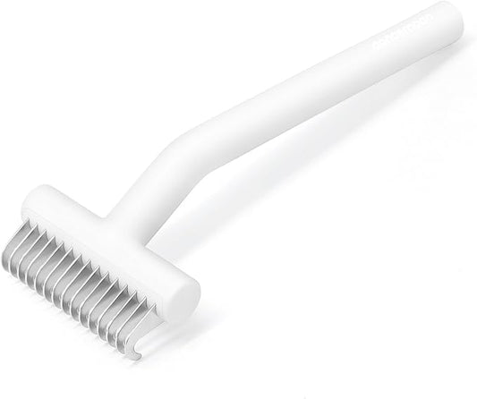 PawRake, Cat and Dog Brush for Shedding and Undercoat Dematting, Pet Grooming Tool for Medium to Long Hair Pets, Skin-Safe and Lightweight