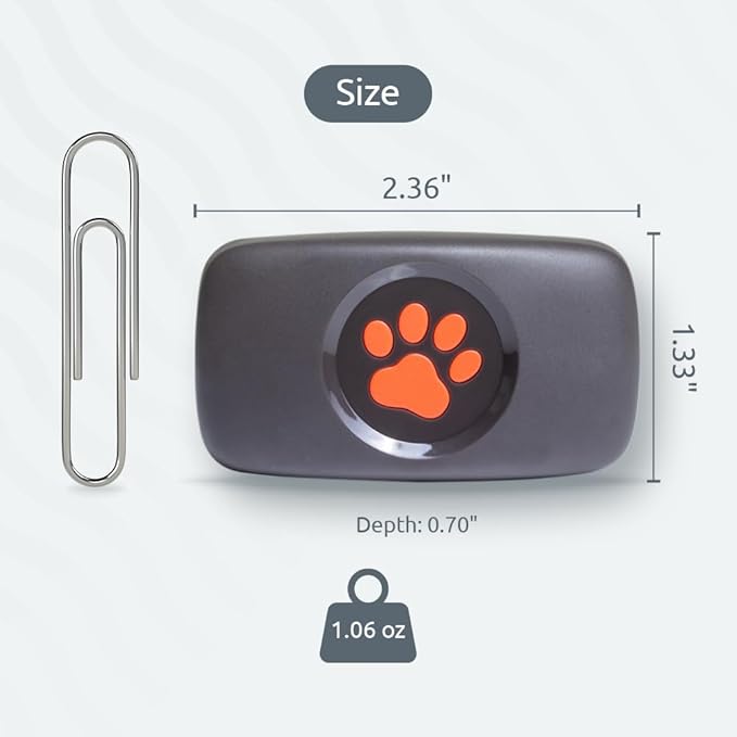 Dog GPS Tracker - No Subscription Fees - Suitable for All Dogs and Fits All Collars - Smart Activity Tracker, Satellite Tracking with Unlimited Range - 100% Waterproof Pet Tracker (Red)