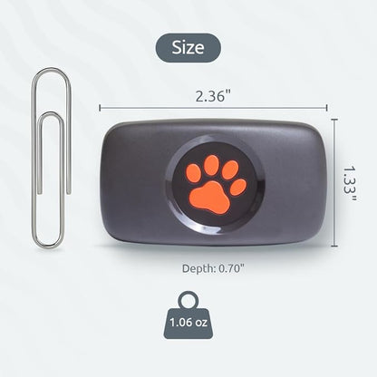 Dog GPS Tracker - No Subscription Fees - Suitable for All Dogs and Fits All Collars - Smart Activity Tracker, Satellite Tracking with Unlimited Range - 100% Waterproof Pet Tracker (Red)