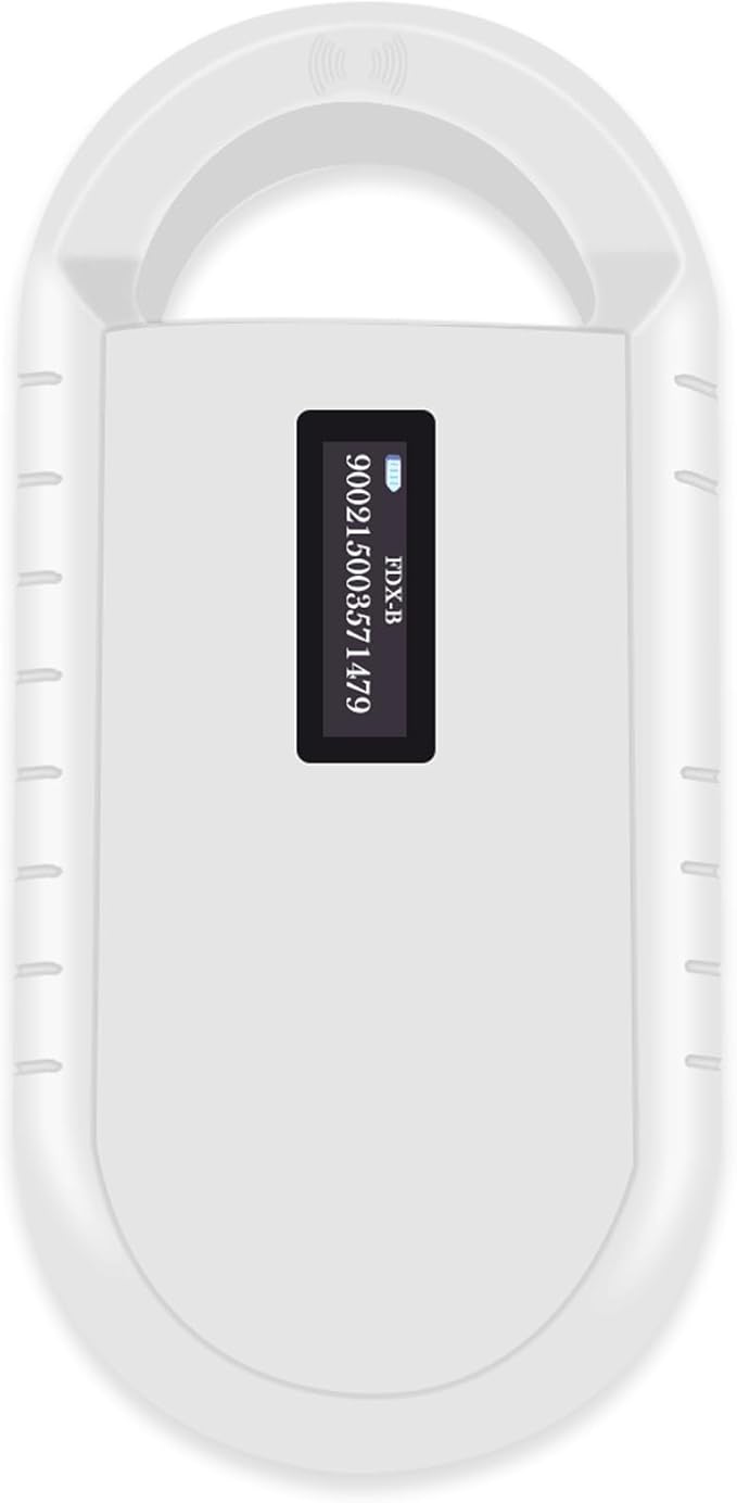 Smoostart Microchip Scanner, 1000 Records Increased Huge Data Storage Upload to PC, Scanning Distance and Speed Increase, Only Compatible with FDX-B/EMID (15/10) Digits Microchips