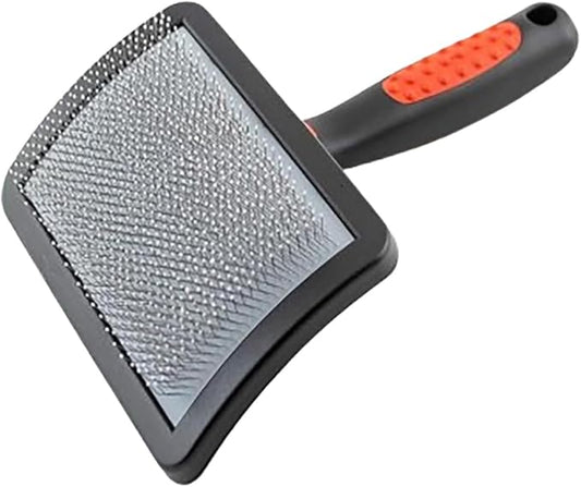 Paw Brothers Soft Pin Curved Slicker Brush for Dogs, Coated Tips, Maximum Coverage, Gentle on Skin, Small