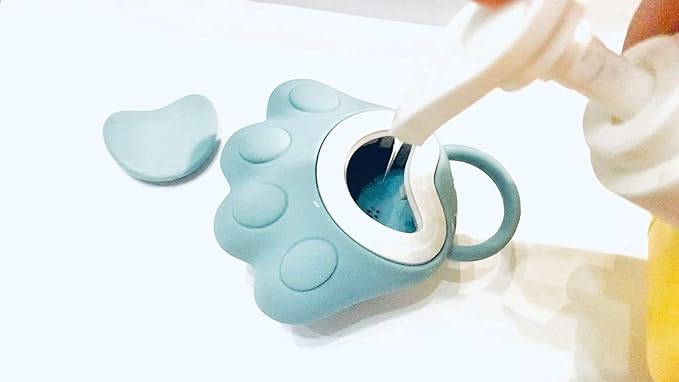 Dog Bath Brush,Soft Pet Shampoo Brush,Cat Puppies Massage Brush for Massaging Washing＆Bathing(Blue)