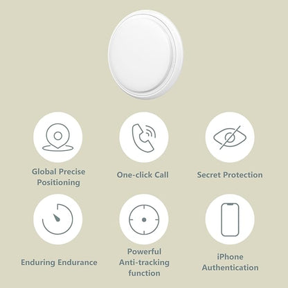 Silicone Bell Cat Tracker, Locator for Pets Only iOS, Dog Location Tracking Collar, Works Worldwide with Any Collar, No Other Fees, Huthur Tag