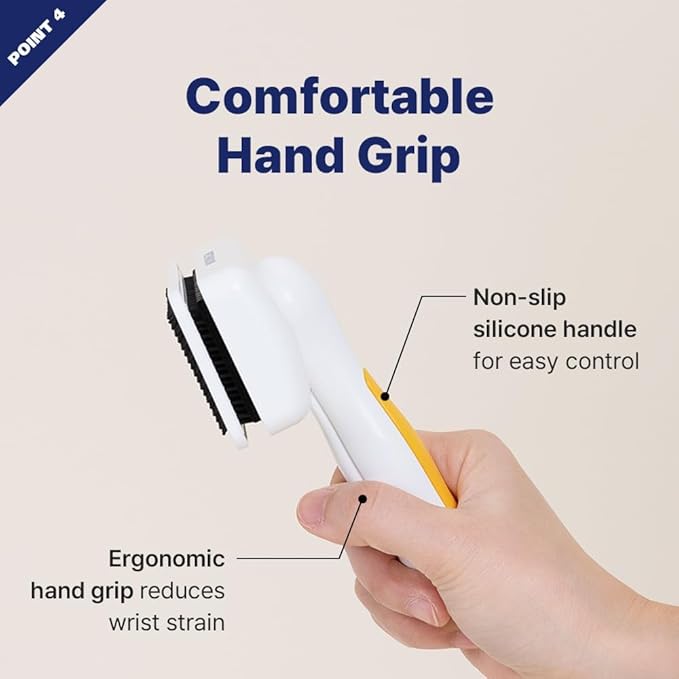 [PETHROOM] Slicker Brush for Gentle Grooming - Detangling Brush for Dogs and Cats with Coated Tips, Ideal for Goldendoodles, Long or Curly Coats, and Shedding Control
