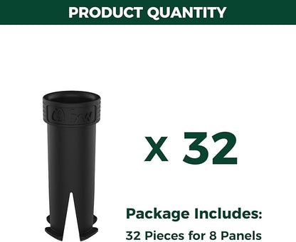 FXW 32 Pieces Muffler Tubes, Compatible with FXW Rollick/Instant Dog Playpen (Replacement for HomePlus/Dog Gate), Black │ Patented