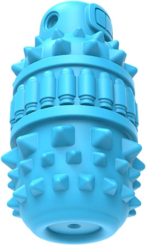 PIFFZEDO Dog Toys for Aggressive Chewers Tough Dog Squeaky Toys for Large Medium Breed Interactive Durable Natural Rubber Dog Chew Toys Dog Birthday Toy Dog Toothbrush(Azure,Large)