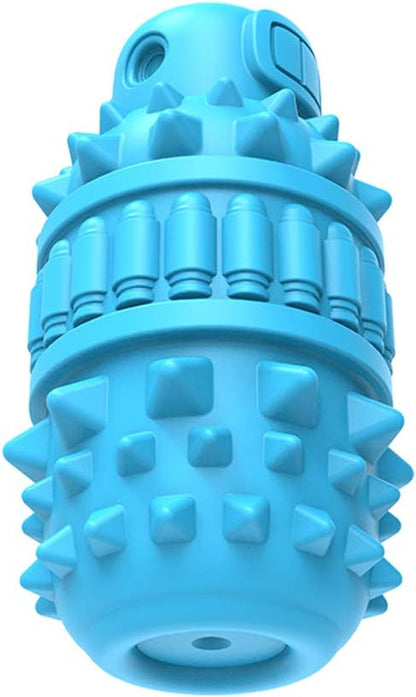 PIFFZEDO Dog Toys for Aggressive Chewers Tough Dog Squeaky Toys for Large Medium Breed Interactive Durable Natural Rubber Dog Chew Toys Dog Birthday Toy Dog Toothbrush(Azure,Large)