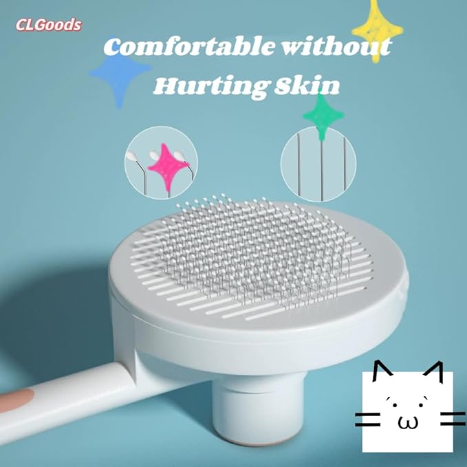 Pet Grooming Comb with One-Button De-Shedding, Pet Dematting Comb，Dogs Comb，Pet Comb