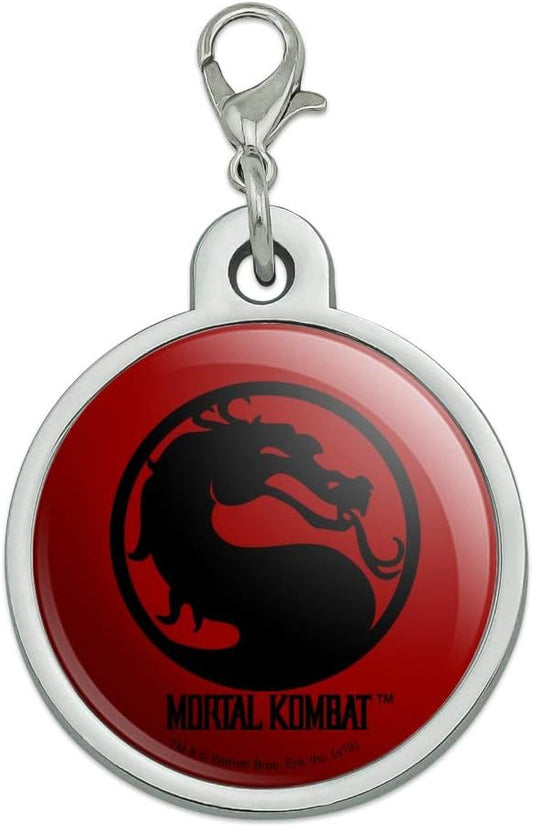 GRAPHICS & MORE Mortal Kombat Symbol Chrome Plated Metal Pet Dog Cat ID Tag