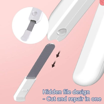 Dog & Cat Pets Nail Clippers and Trimmers,with LED Lighting Safety Guard to Over Cutting, Nail File-Suitable for Small Dogs and Cats(Pink)