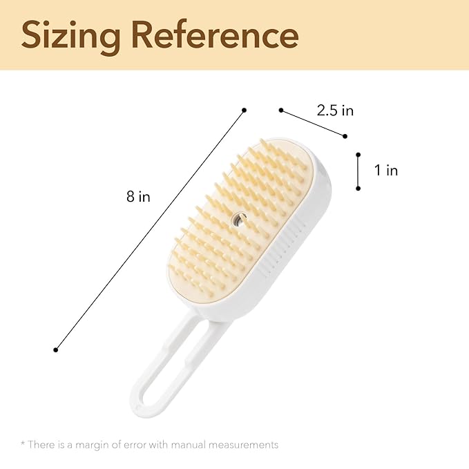 Soft 3-in-1 Silisone Spray Brush, Upgraded for Shedding, Cleaning and Spa Massage, Hair Removal, Best Water Steam Brush for indoor Long or Short Haired Cat and Dog (Purple, Handle)
