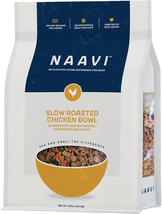 Slow Roasted Chicken Bowl with Ancient Grains, Vegetables & Fruits, Premium Dog Food Topper for Adult Dogs - 2lb