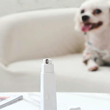 Dog Nail Clipper for Large Dogs - Silent Dog Nail Polisher with LED Light, Speed Sensor, Diamond Head and Dust Collector, 2-Speed Rechargeable - Small Dog Nail Polisher (Light Green)