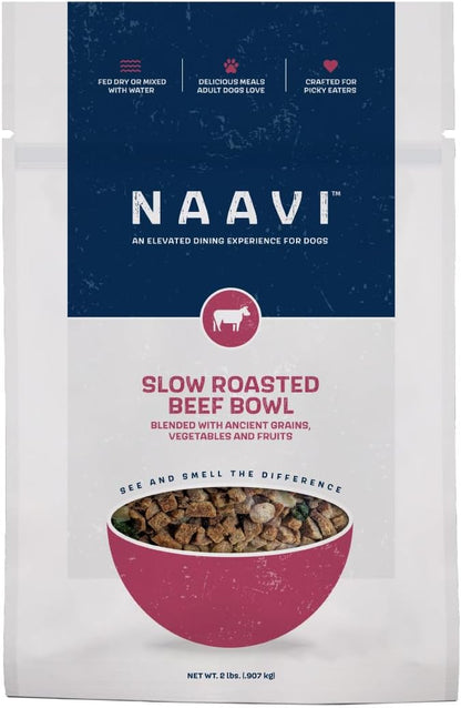 Slow Roasted Beef Bowl with Ancient Grains, Vegetables & Fruits, Premium Dog Food Topper for Adult Dogs - 2lb