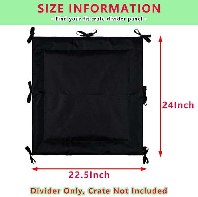 Waterproof PU Dog Crate Divider Panel – Durable Leather Dog Kennel Divider with Ties, Ideal for Puppy Crate Training, Fits 36" Crates. (Divider Only, Crate Not Included)