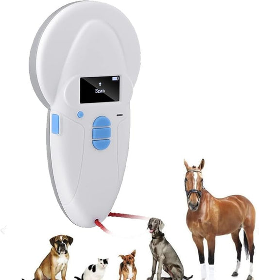 Sonew RFID Chip Reader Scanner, 134.2Khz Animal Pet Microchip Recognition Reader for Pet Animal Cat Dog Microchips Transponders in Cushioned Case