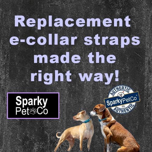 Sparky Pet Co - Surefit ECollar Replacement Strap -Bungee Dog Collar Waterproof -Adjustable Secure Nexus Wheel Lock for Electronic Training & Invisible Fence Systems -3/4" (Reflective Pink)