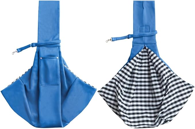 FEimaX Dog Sling Carrier, Pet Papoose Slings Bag for Small Dogs Cats, Puppy Hands Free Satchel Tote Pouch Carriers Doggie Crossbody Shoulder Carry Bags for Outdoor Travel (Blue)