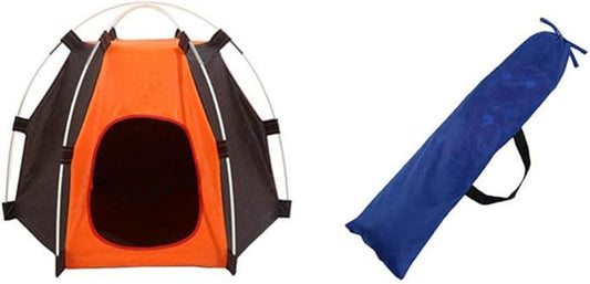TaktZeit Pet Tent Foldable Dog House Portable Pet Bed Camping Tent Outdoor or Indoor (Orange)