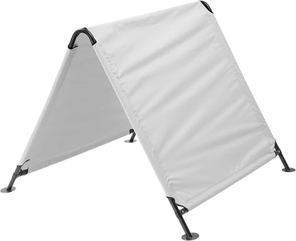 Navaris Triangle Dog Shade Shelter - UV Protected & Waterproof Outdoor Canopy for Pets - Sturdy Pop Up Tent with Cooling White Fabric - Ideal Sun Shelter for Dogs or Cats