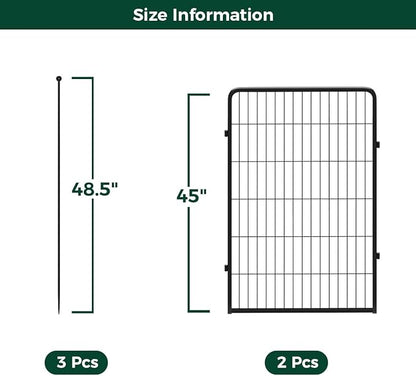 FXW Rollick Dog Playpen for Yard, RV Camping, 45 inch 2 Panels for Large Dogs│Patented