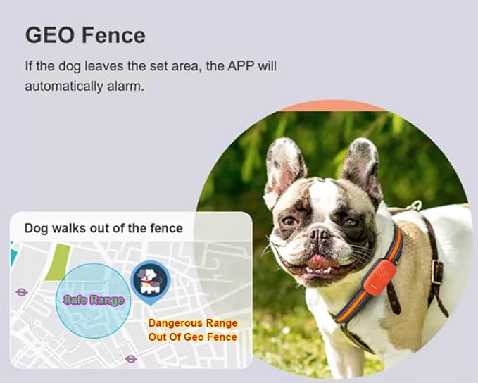 Smart Pet GPS Tracker Collar for Dogs, 4G, Real-Time Position Tracking, GPS Dog Tracker, Activity Monitor, Waterproof, Sound Alarm