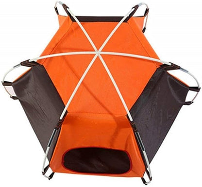 TaktZeit Pet Tent Foldable Dog House Portable Pet Bed Camping Tent Outdoor or Indoor (Orange)