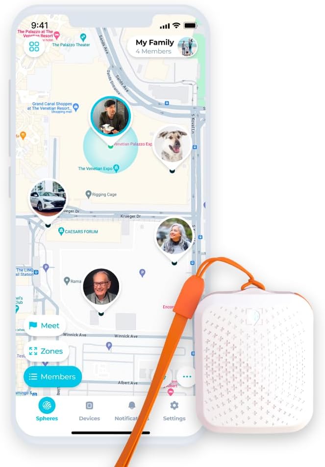 Tack GPS Pet Safety Bundle, with Lowest Monthly fee and 30 Days Battery Life - Comes with Fabric Sleeve to Attach Tracker onto pet's Collar Directly