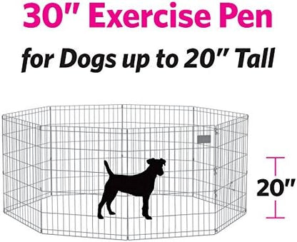 MidWest Homes for Pets Universal Pet Playpen 2-Panel Extension Kit | Fits Metal 30-Inch Dog Pens | Kit Measures, 24x30 Inch (Pack of 2)