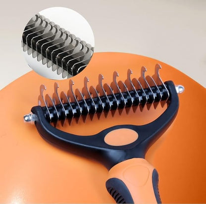 Pet Dual-Sided Dematting Comb，Pet Grooming Comb- Double Sided Shedding, Dog Comb，Pet Comb，Dog Comb for Shedding, Pet Comb