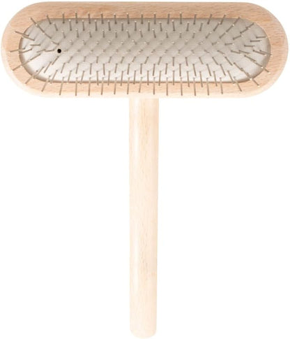 Chris Christensen Mini Grooming Brush - Comfortable High-Grade Stainless-Steel Rounded and Polished Pins - Removes Long & Loose Hair from Dogs & Cats