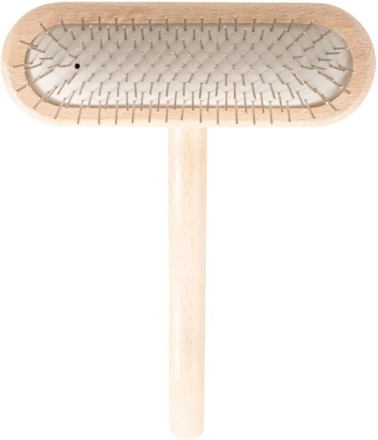 Chris Christensen Mini Grooming Brush - Comfortable High-Grade Stainless-Steel Rounded and Polished Pins - Removes Long & Loose Hair from Dogs & Cats
