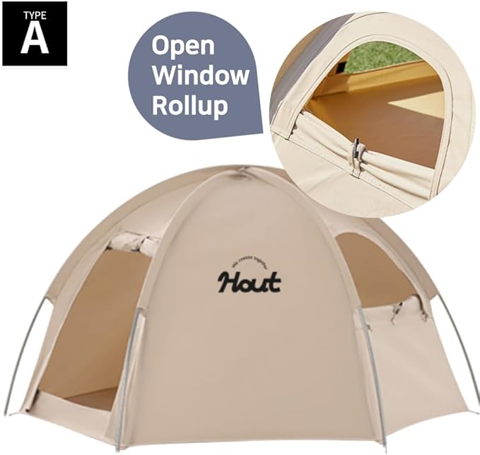 Pet Tent with Dual Windows, Waterproof, Breathable Washable Cat-Dog Tent for Indoor and Outdoor, 2 Types (Beige, Type_A)