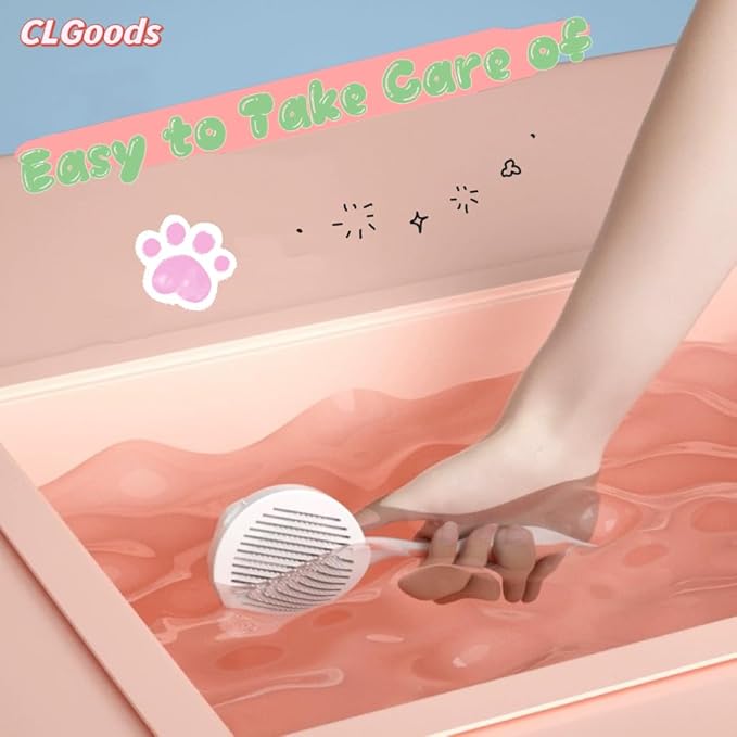 Pet Grooming Comb with One-Button De-Shedding, Pet Dematting Comb，Dogs Comb，Pet Comb