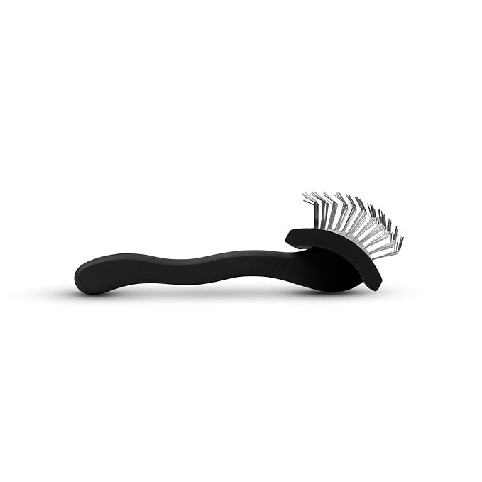 Chris Christensen Big K Dog Slicker Brush for Dogs (Goldendoodles, Labradoodles, Poodles), Groom Like a Professional, Fluff Detangle Style, Saves Time Energy, Black, Medium