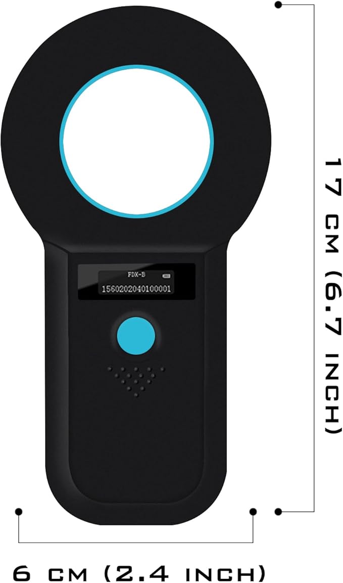 Smoostart Bluetooth Microchip Scanner, 1000 Records Increased Huge Data Storage Upload to PC & Mobile Phone, Scanning Distance and Speed Increase, Compatible with FDX-B/EMID Microchips