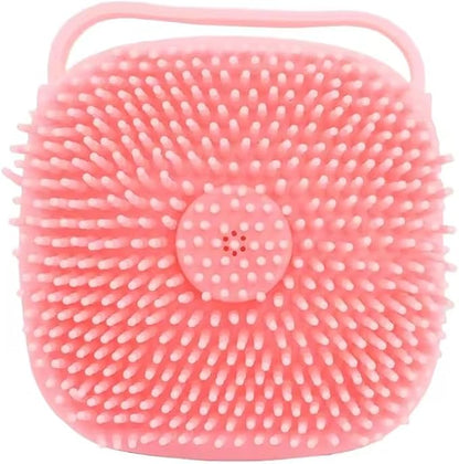 Dog Bath Brush, Scrubber Shampoo Massage Dispenser Grooming Soft Silicone Scrubber For Bath Water Brush For Dogs Dog Washing Brush Bath Scrubber For Pets (Pink)