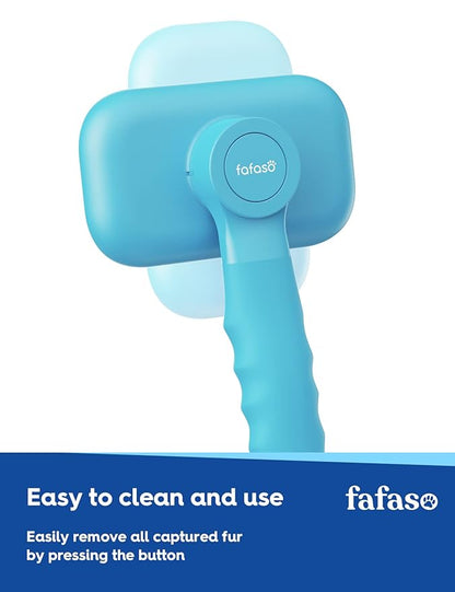 Pet Grooming Brush for Dogs and Cats, Versatile Bathing and Massaging Brush for Short and Long Hair Pets (Sky Blue)