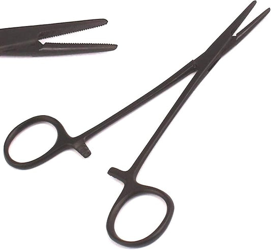 1 Dog Pet Ear/Nose Hair Puller Grooming Hemostat Locking Forceps Pliers, 5.5" (14cm), Straight (Black) by G.S ONLINE STORE