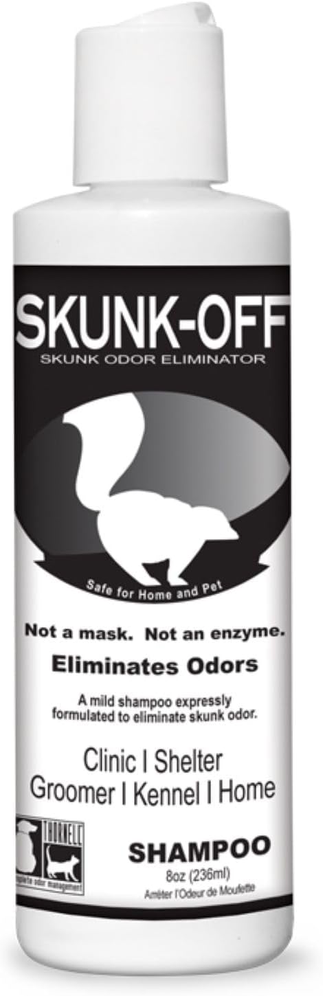 Skunk Off Pet Shampoo – Ready to use Skunk Odor Remover for Dogs, Cats, Carpet, Car, Clothes & More – Skunk Shampoo Non-Enzymatic Formula (1 Gallon)