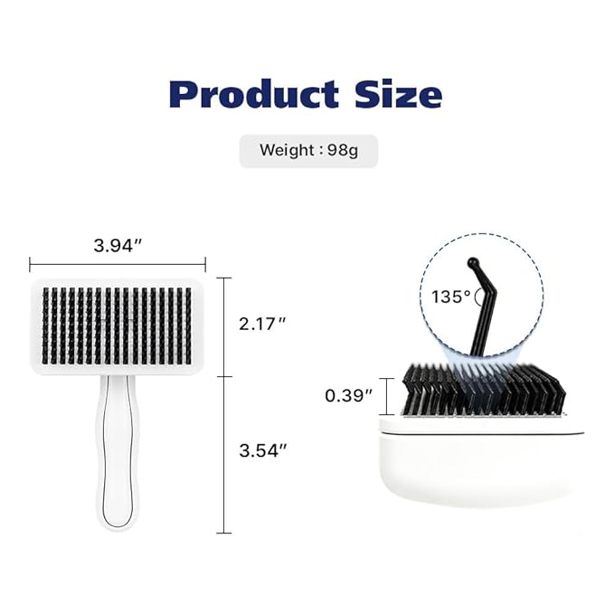 [PETHROOM] Slicker Brush for Gentle Grooming - Detangling Brush for Dogs and Cats with Coated Tips, Ideal for Goldendoodles, Long or Curly Coats, and Shedding Control