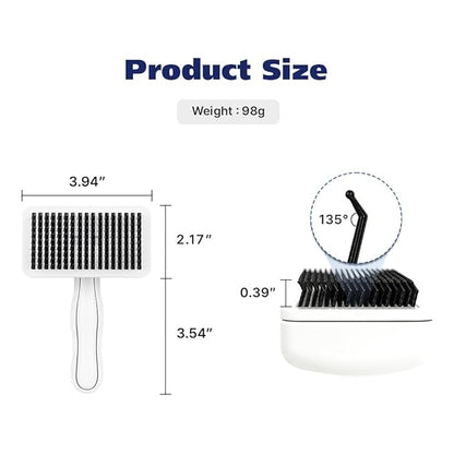 [PETHROOM] Slicker Brush for Gentle Grooming - Detangling Brush for Dogs and Cats with Coated Tips, Ideal for Goldendoodles, Long or Curly Coats, and Shedding Control
