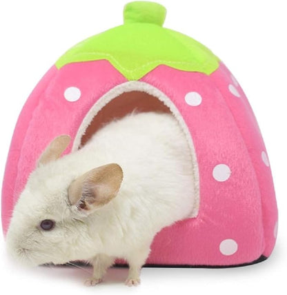 Spring Fever Hamster Guinea Pig Rabbit Dog Cat Chinchilla Hedgehog Bird Small Animal Pet Bed House Hideout Cage Accessorie C Pink S (12.2 * 12.2 inch)