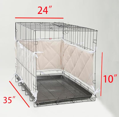 Apricot Dog Crate Training Pads - Tail Protector Bumpers, 36"X24"X10"