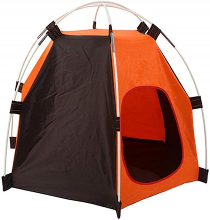 TaktZeit Pet Tent Foldable Dog House Portable Pet Bed Camping Tent Outdoor or Indoor (Orange)
