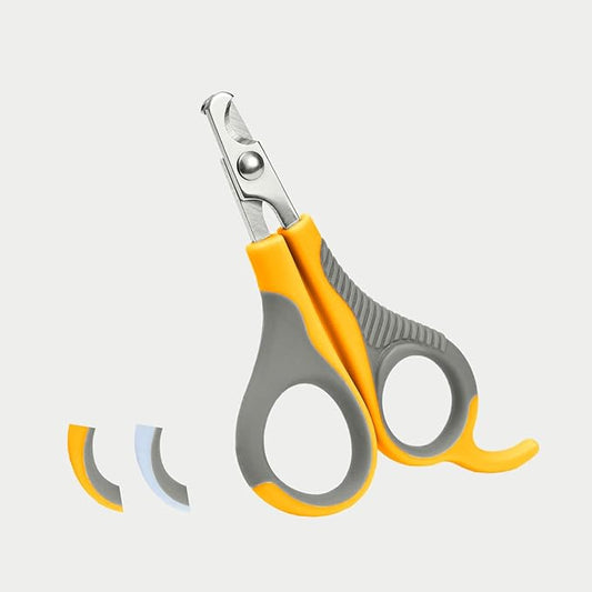 WePet Pet Nail Clippers U07.2, Professional Claw Trimmer, Scissor for Cats, Puppies, Kittens, Hamsters, Rabbits and Small Animals, Sharp, Safe, Small, Grey/Yellow